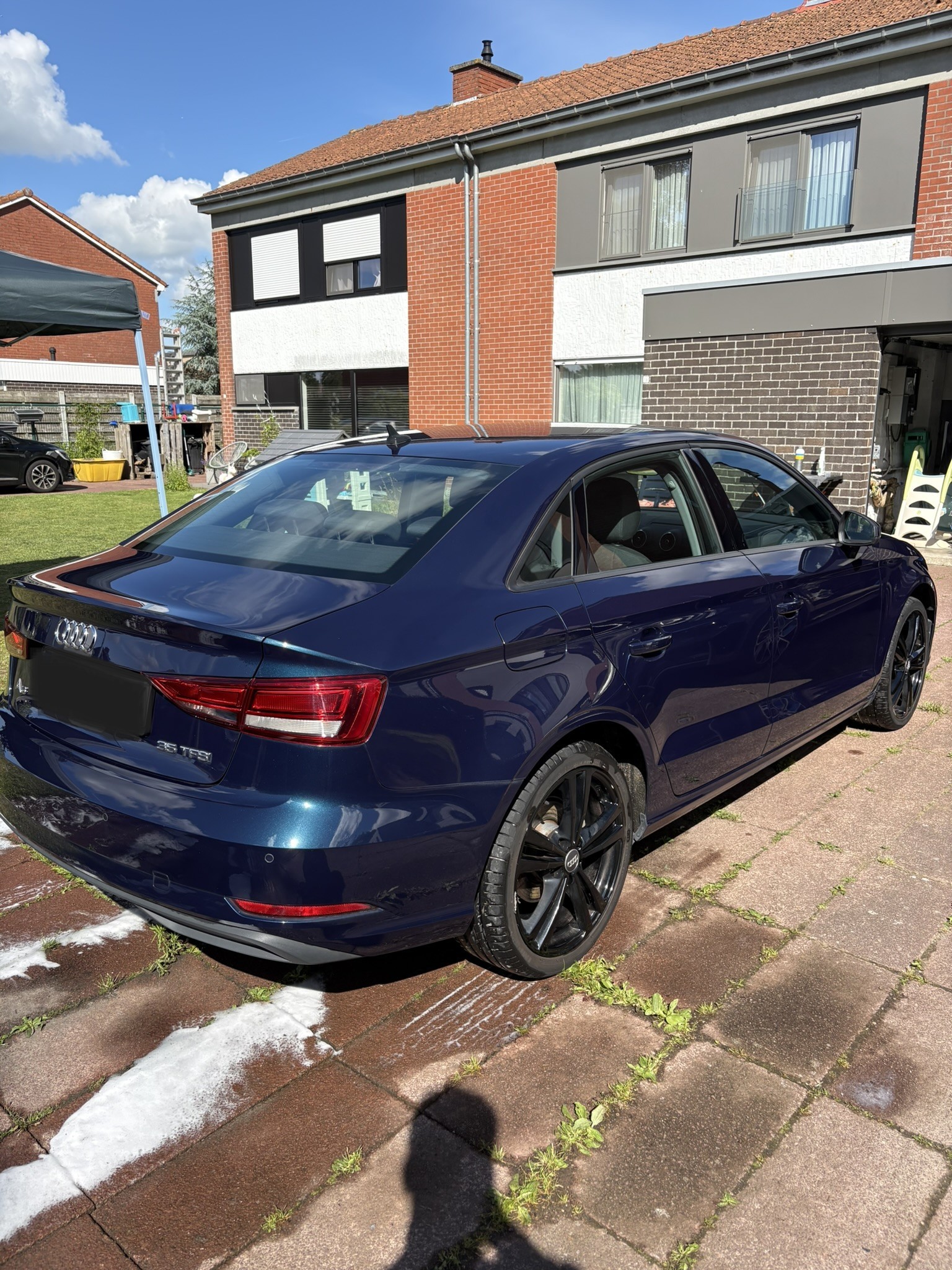 Audi A3 zijprofiel na reiniging